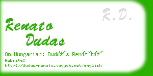 renato dudas business card